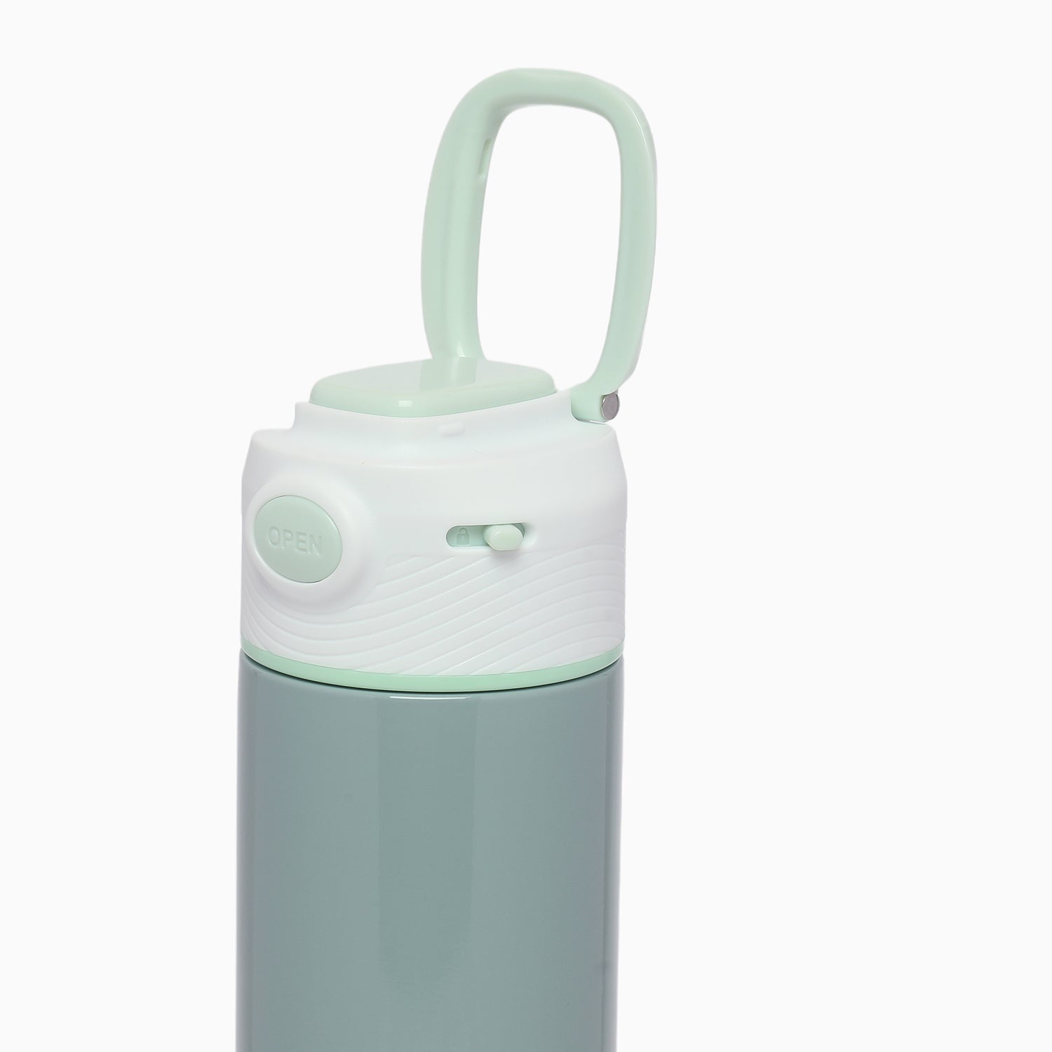 Premium quality vacuum stainless steel insulated sipper bottle lockable popup lid- 450ml (pewter grey) - Kidspark
